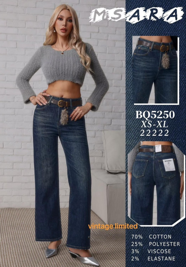 Spodnie damskie jeansy Roz XS-XL, 1 Kolor Paczka 10 szt